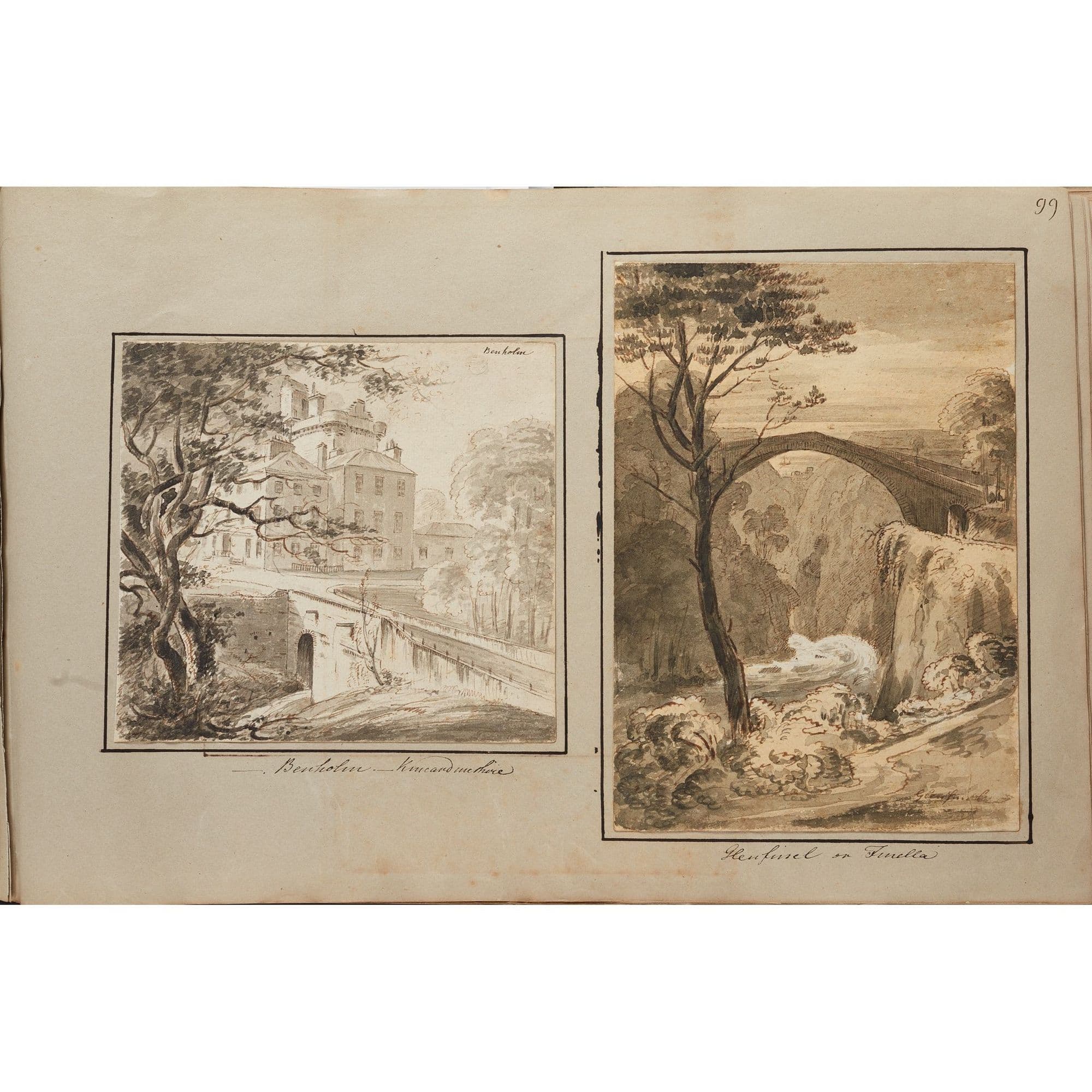 SKENE, SIR JAMES, OF RUBISLAW | A COLLECTION OF SKETCHES, SEVERAL SEEMINGLY PRODUCED IN COLLABORATION WITH SIR WALTER SCOTT